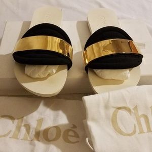 Chloe Embellished Neoprene Slides